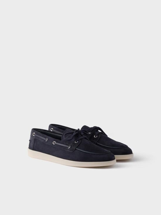 Prada Suede Lace Up Loafers UK 8 Men - Picture 3 of 5